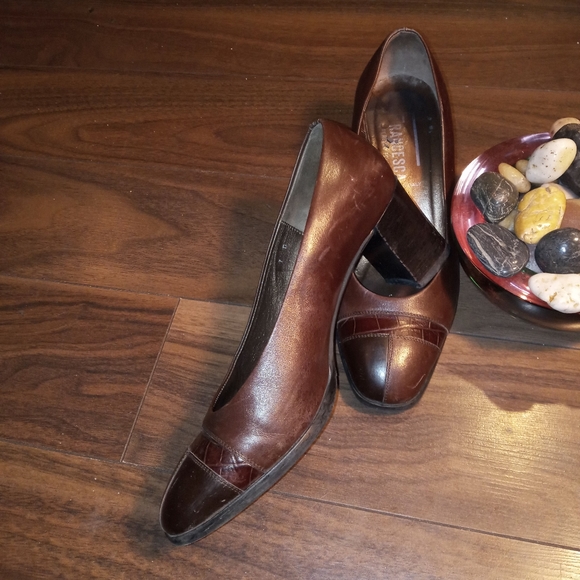 Renzo Fontanelli vintage leather shoes elegant Italy heels - Picture 4 of 9